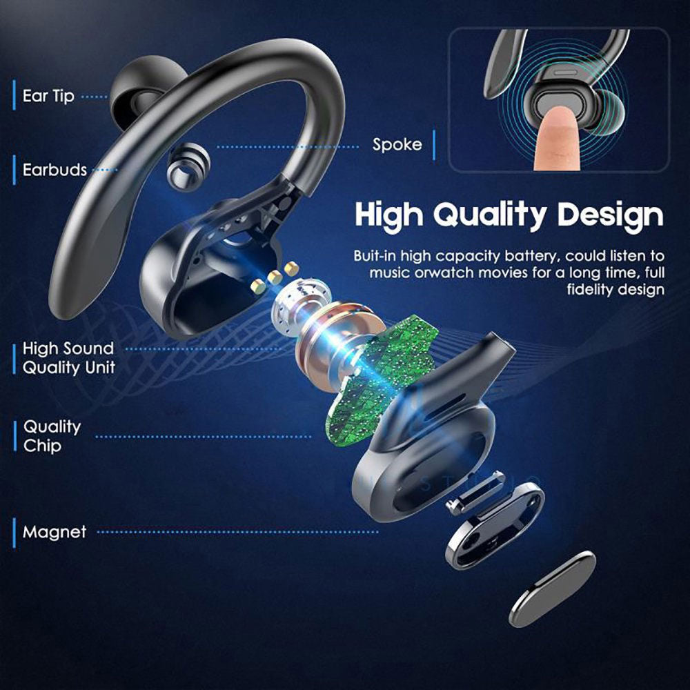 Ear-hook TWS Earphones, True Stereo Ear-hook Headphones Earbuds Wireless - NWY83