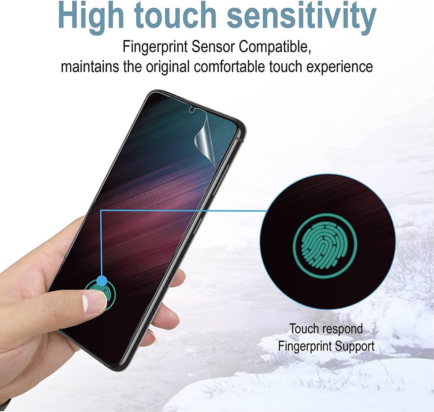 3 Pack Matte Screen Protector, Case Friendly Fingerprint Works Anti-Fingerprint Anti-Glare TPU Film - NW3Z35