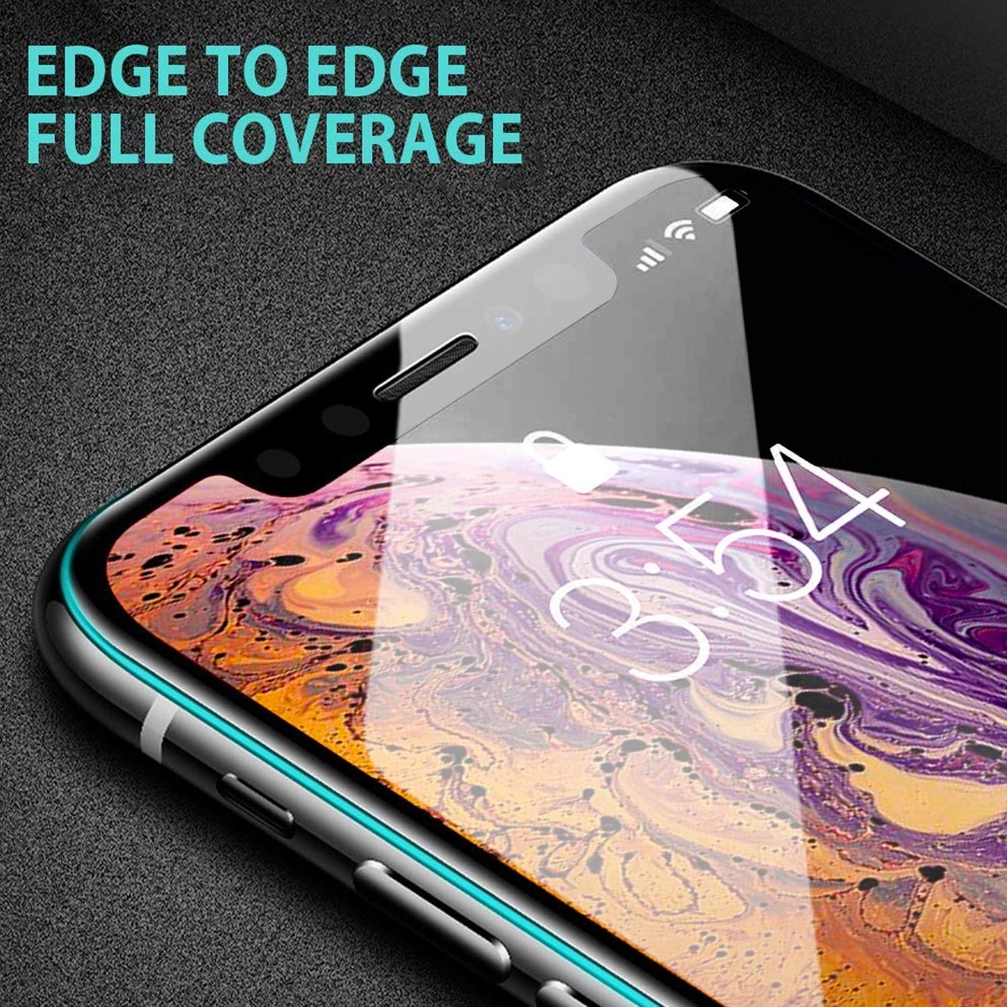 Screen Protector, Bubble Free Full Cover Curved Edge 5D Touch Tempered Glass - NWR50