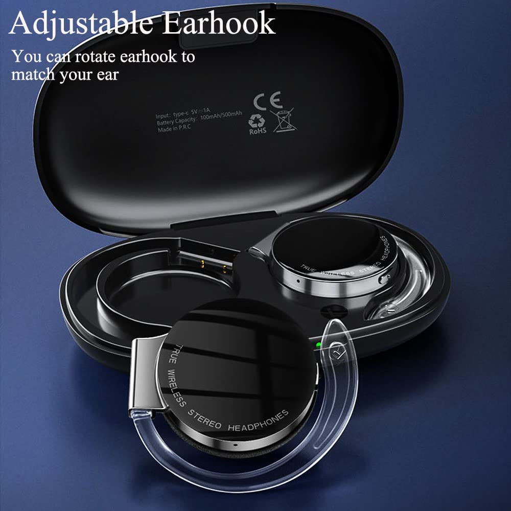 Ear-hook Wireless Earphones, Hands-free Mic Charging Case True Wireless Stereo Over the Ear Headphones TWS Bluetooth Earbuds - NWZ41
