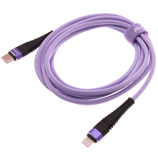 Purple 10ft PD Cable, TYPE-C Power Wire Fast Charger Extra Long Cord USB-C - NWA97