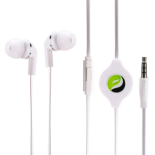 Retractable Earphones, Earbuds 3.5mm w Mic Headset Hands-free Headphones - NWS38