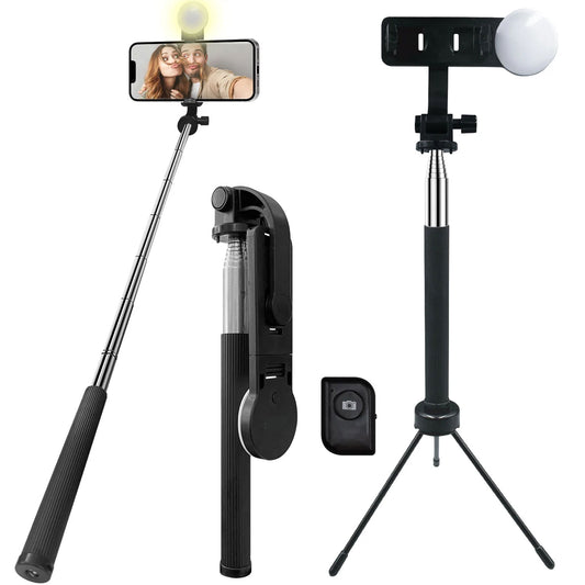Selfie Stick, Self-Portrait Stand Remote Shutter Built-in Tripod Wireless - NWZ98 1712-1