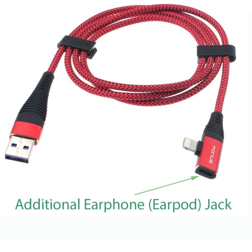 USB Cable Earphone Jack, Wire Splitter Power Cord Earpod Headphone Port 2-in-1 - NWA62