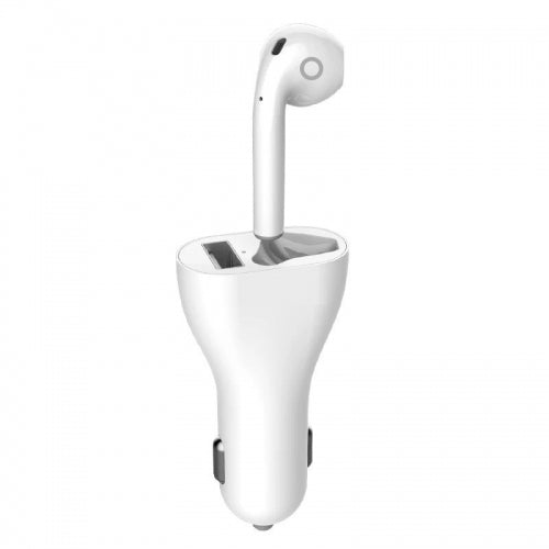 Wireless Earphone, Hands-free Microphone Single Earbud Headphone Mono Headset Docking Car Charger - NWL89