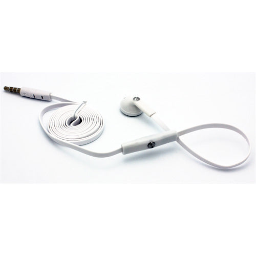 Mono Headset, Flat Headphone 3.5mm Single Earbud Wired Earphone - NWJ87