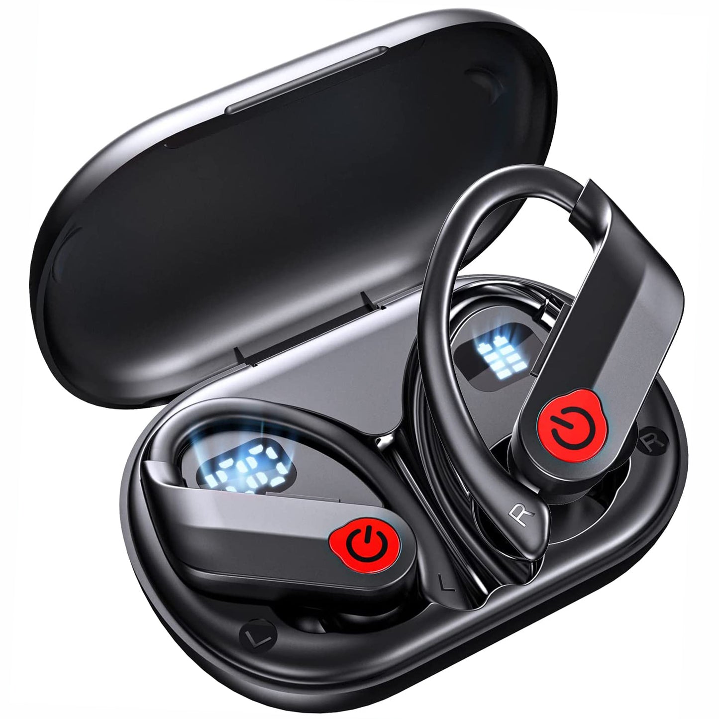 TWS Earphones , Headset True Stereo Earbuds Headphones Wireless Earhook - NWY46