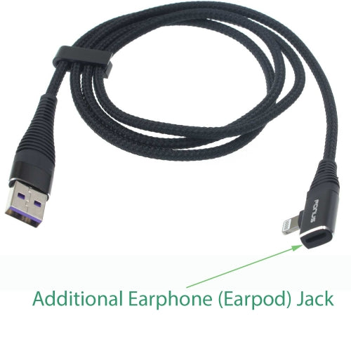 USB Cable Earphone Jack, Wire Splitter Power Cord Earpod Headphone Port 2-in-1 - NWA31