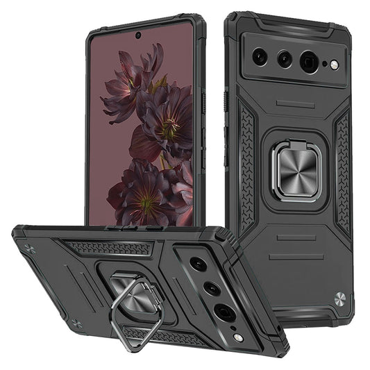 Hybrid Case Cover, Armor Shockproof Kickstand Metal Ring - NWY37