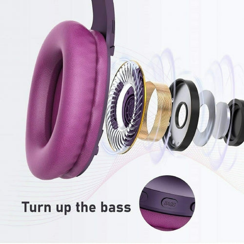 Wireless Headphones, Earphones Hands-free w Mic Headset Foldable - NWCM3