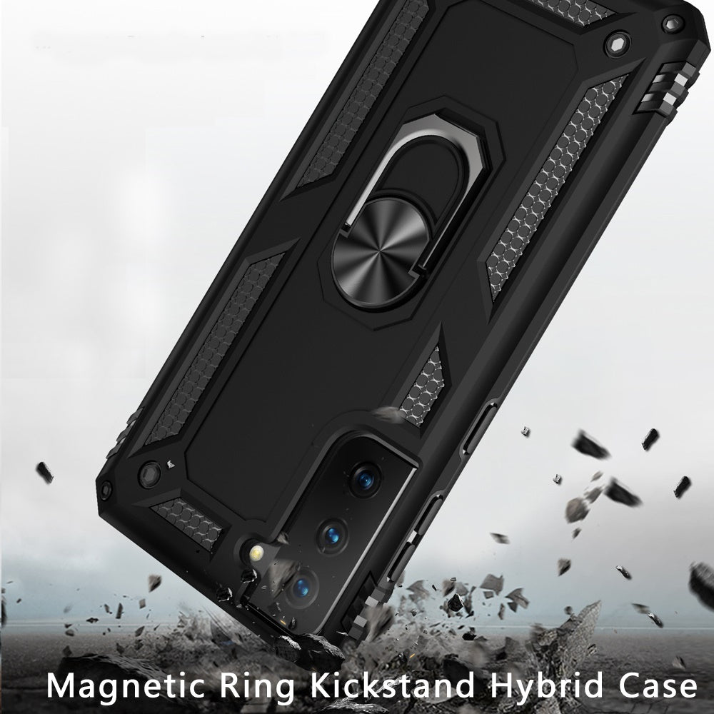 Hybrid Case Cover, Armor Shockproof Kickstand Metal Ring - NWZ01