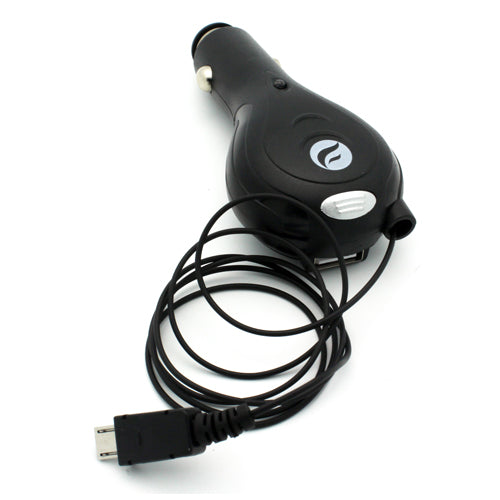 Car Charger, DC Socket Micro-USB USB Port 3.1A Retractable - NWC01