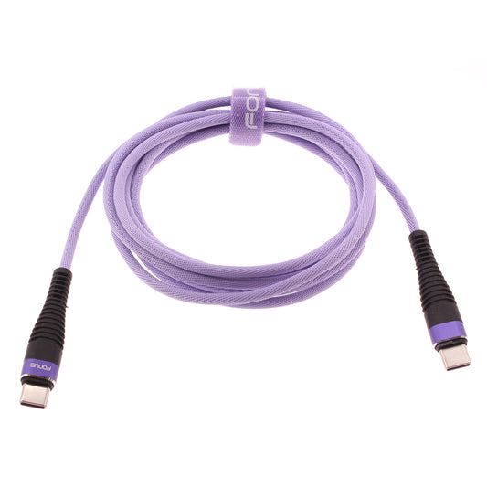 Purple 10ft PD Cable, Wire Power Extra Long Fast Charger Cord Type-C to USB-C - NWA95