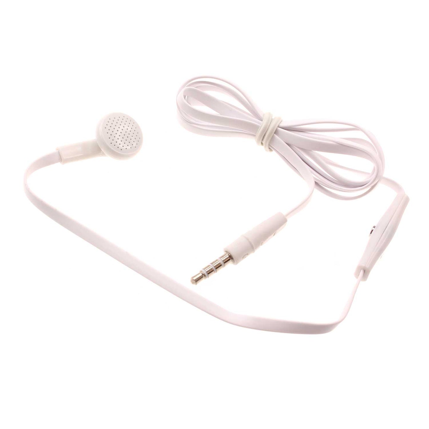 Mono Headset, Flat Headphone 3.5mm Single Earbud Wired Earphone - NWJ87