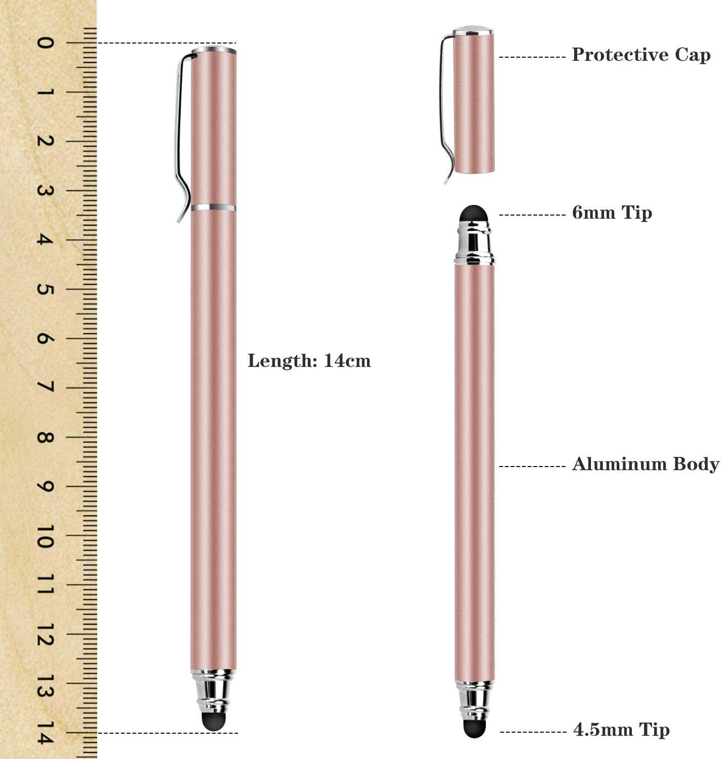 Pink Stylus, Lightweight Aluminum Fiber Tip Touch Screen Pen - NWZ52