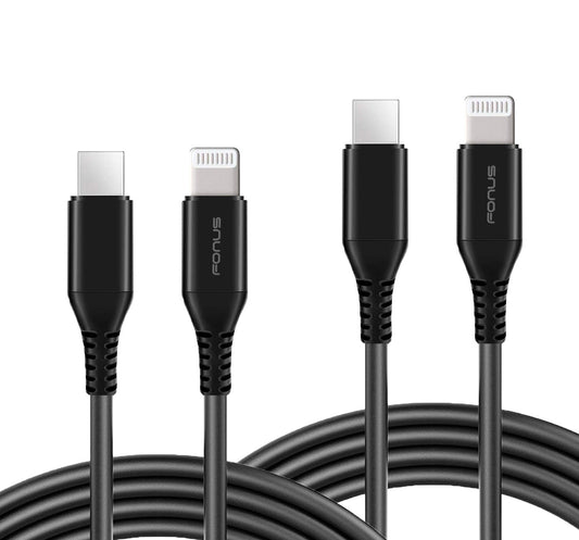 6ft and 10ft Long PD USB-C Cables, High Speed Data Sync Type-C to iPhone Wire Power Cord Fast Charge - NWY52