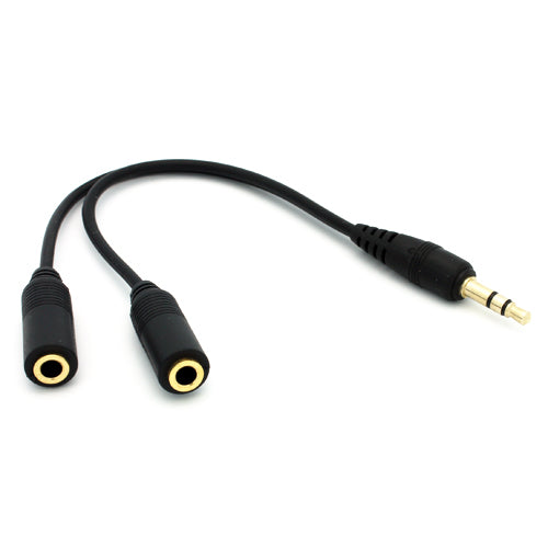 Headphones Splitter 3.5mm Earphone Adapter Dual Headset Port Audio Jack Adaptor - NWG14