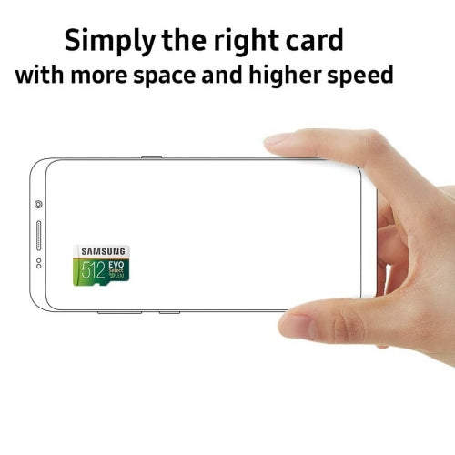 512GB Memory Card, MicroSDXC Class 10 MicroSD High Speed Samsung Evo - NWV16