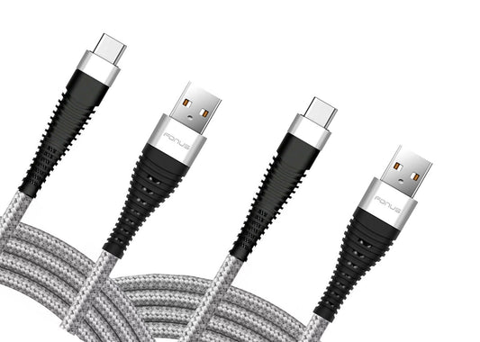6ft and 10ft Long USB-C Cables,  Braided Data Sync Power Wire TYPE-C Cord Fast Charge  - NWY70 1797-1