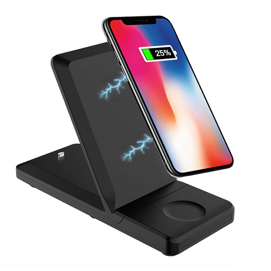 Wireless Charger, Charging Pad 2-Coils Stand Folding 15W Fast - NWZ82