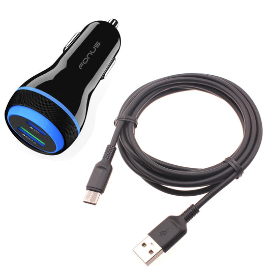 Quick Car Charger, Adapter Power Type-C PD 2-Port USB Cable 43W - NWE20