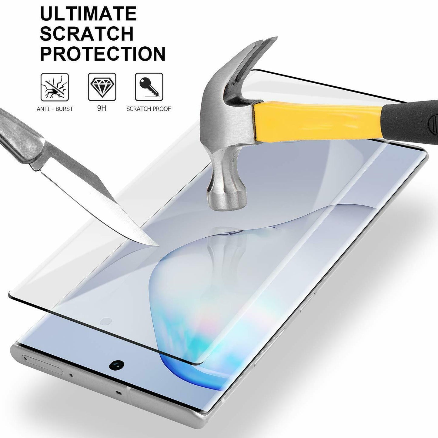 Screen Protector, HD Clear Full Cover 3D Curved Edge Tempered Glass - NWM74