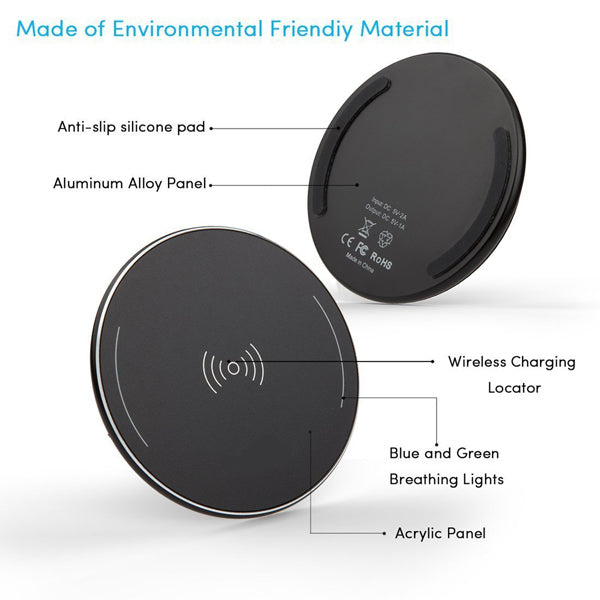 Wireless Charger, Quick Charge Slim Charging Pad 7.5W and 10W Fast - NWK83