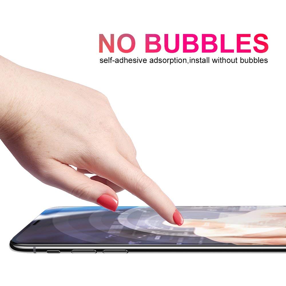 Screen Protector, Bubble Free Full Cover Curved Edge 5D Touch Tempered Glass - NWR49