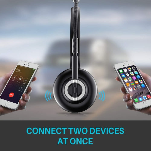Wireless Headphone, Over-the-Head Earphone Hands-free Headset With Boom Microphone - NWD85