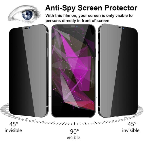 Privacy Screen Protector, 3D Edge Anti-Peep Anti-Spy Curved Tempered Glass - NWG28