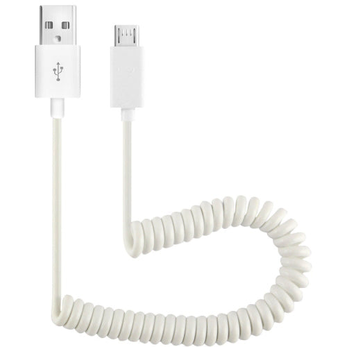 USB Cable, Power Cord Charger MicroUSB Coiled - NWK04