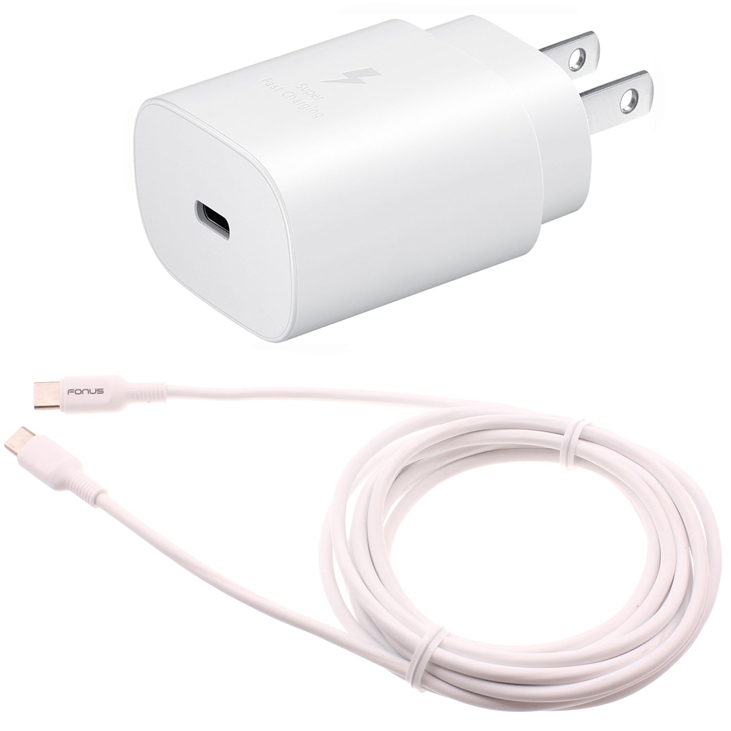 25W Fast Home Charger, Adapter Power Quick 10ft USB-C Cable PD Type-C - NWA78