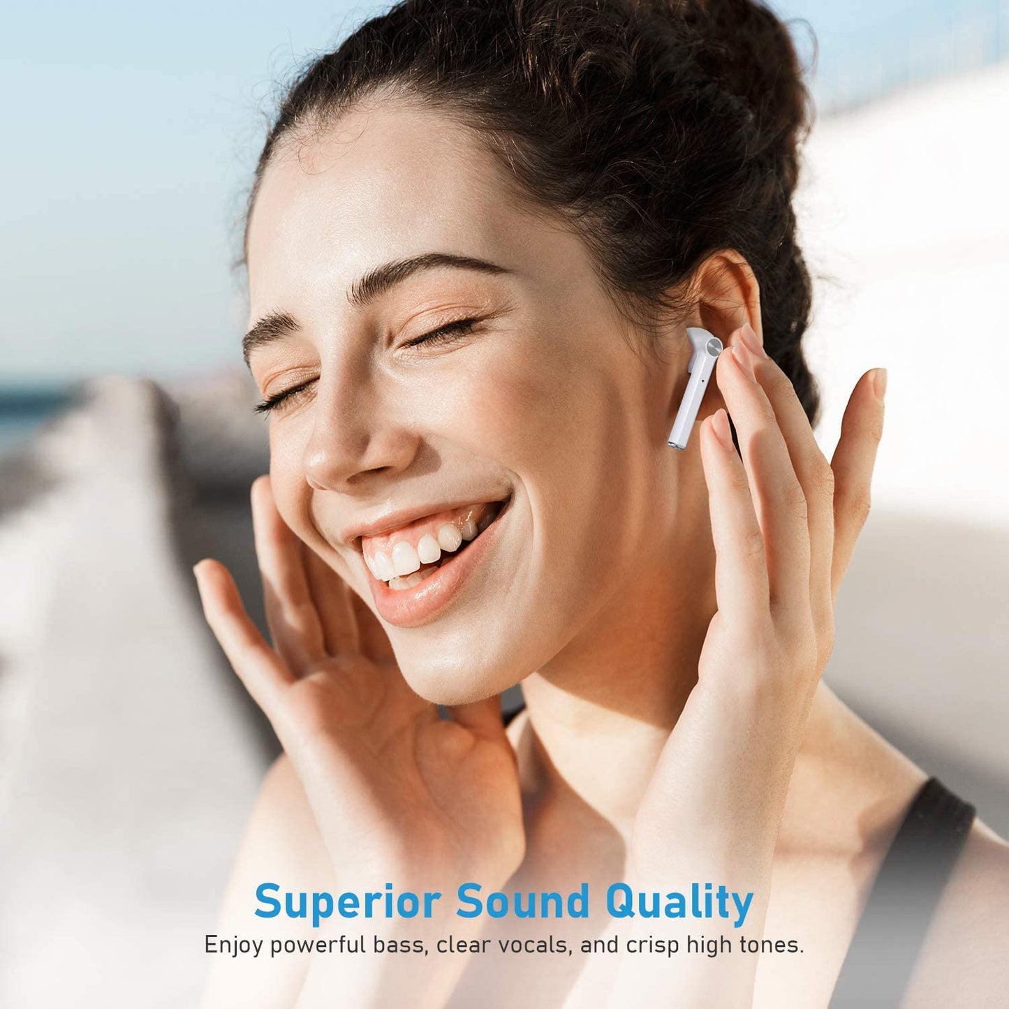 TWS Earphones, Headset True Stereo Headphones Earbuds Wireless - NWXY6