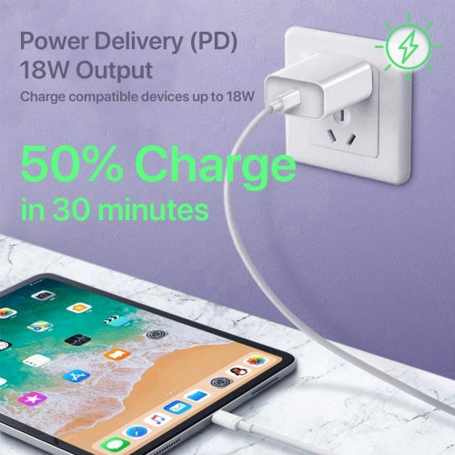 18W Fast Home Charger, Adapter Power Quick 6ft USB-C Cable PD Type-C - NWB16