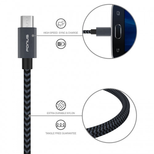 6ft USB Cable, Wire Power Cord Charger MicroUSB - NWR39