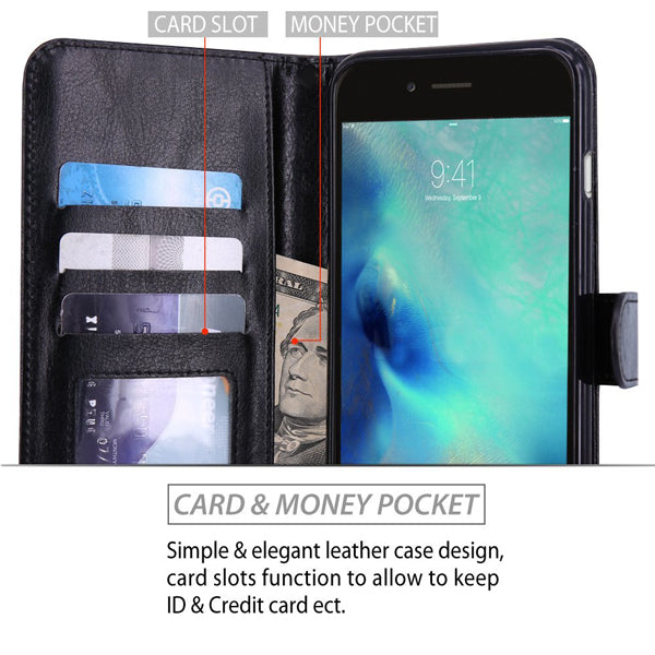 Flip Case, Slots Card ID Leather Cover Wallet - NWN02