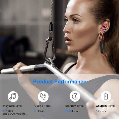 Wireless Headset, Headphones Neckband Hands-free Mic Earphones Sports - NWL75