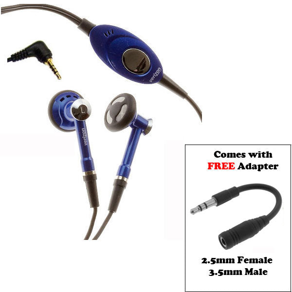 Headset, Earbuds Headphones Hands-free Microphone Earphones 2.5mm to 3.5mm Adapter - NWP08