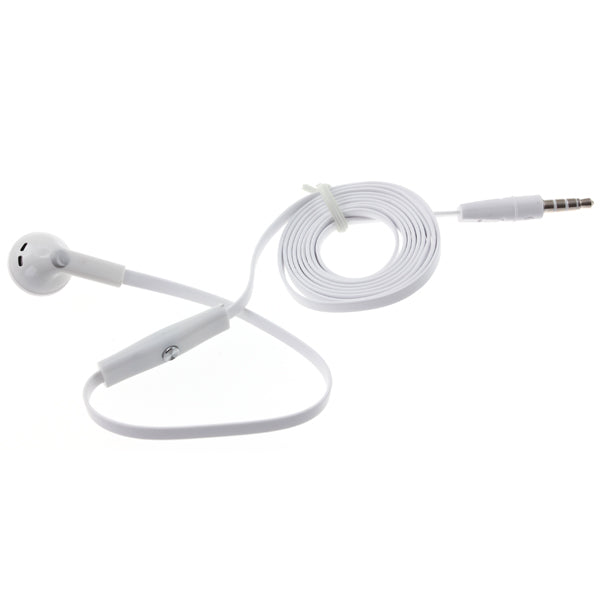 Mono Headset, Flat Headphone 3.5mm Single Earbud Wired Earphone - NWJ87