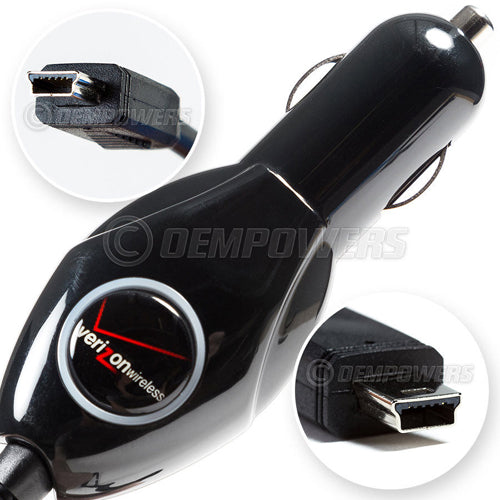 Car Charger, Coiled Adapter Power DC Socket Mini-USB - NWB66