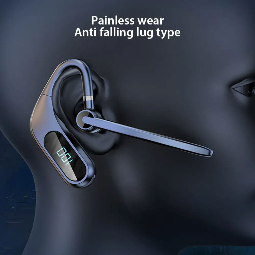 Wireless Earphone, Headset Single Handsfree Headphone Boom Mic Ear-hook - NWY47