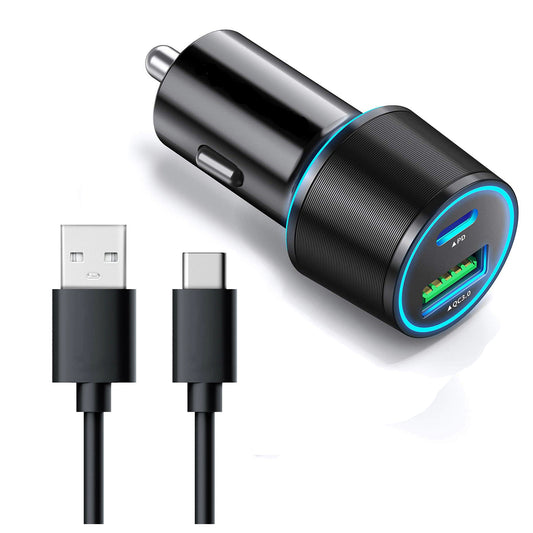 Quick Car Charger, Adapter Power Type-C PD 2-Port USB Cable 36W - NWL91