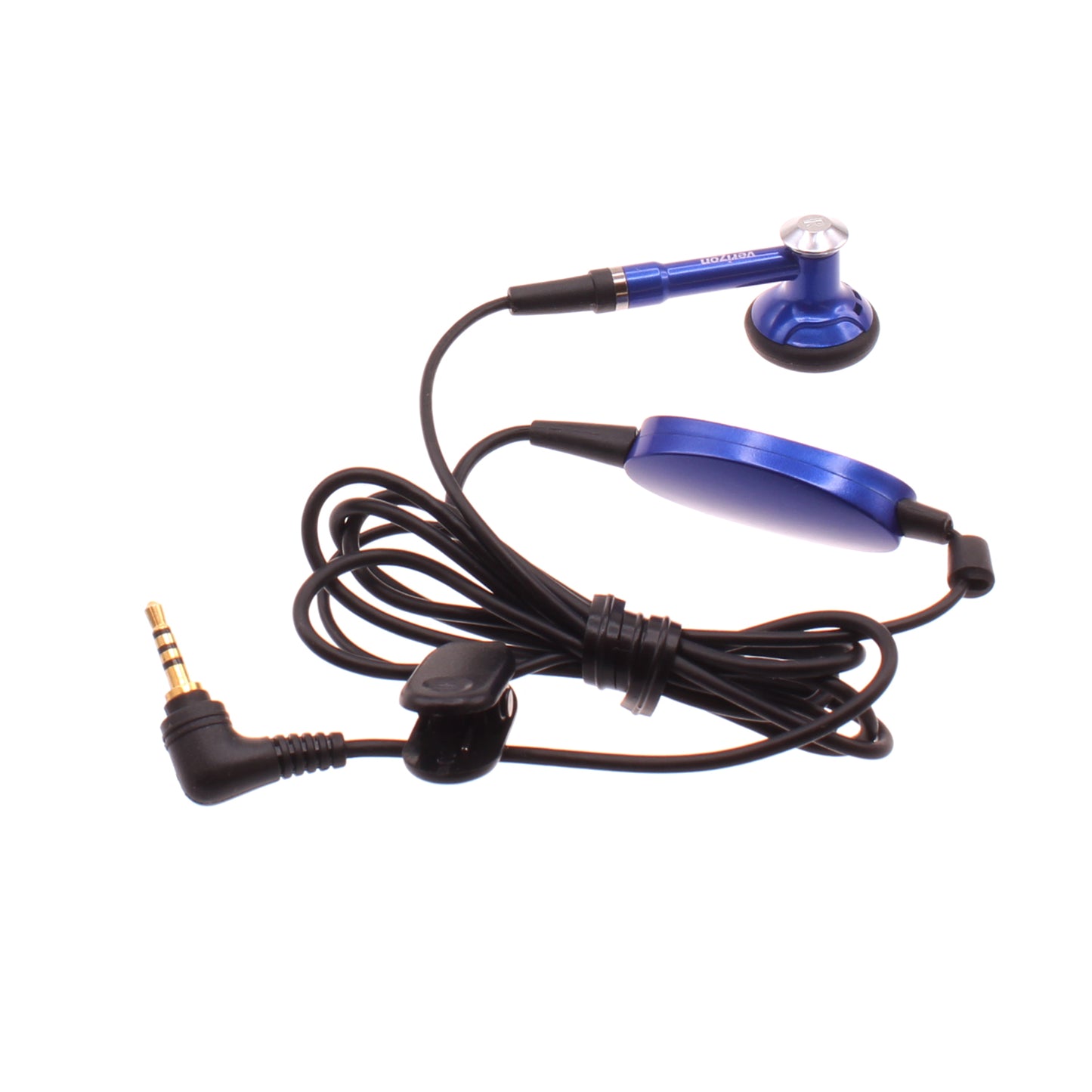 Mono Headset, Blue Headphone 2.5mm Single Earbud Wired Earphone - NWU23