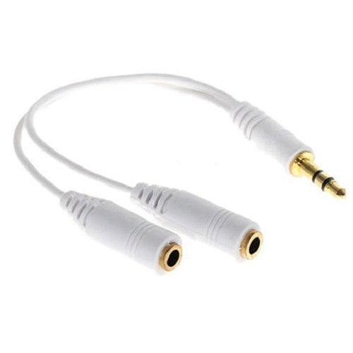 Headphones Splitter, Audio Jack Adaptor Dual Headset Port Earphone Adapter 3.5mm - NWF85