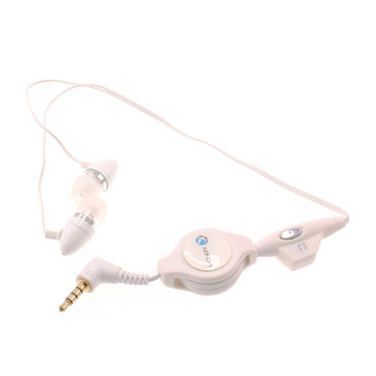 Retractable Earphones, 3.5mm Headset Handsfree Mic Headphones Wired - NWD57