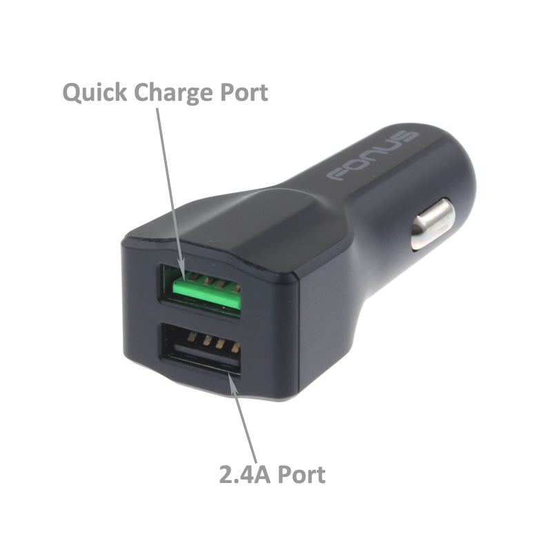 Car Charger, DC Socket Adapter Power 2-Port USB 30W - NWA68