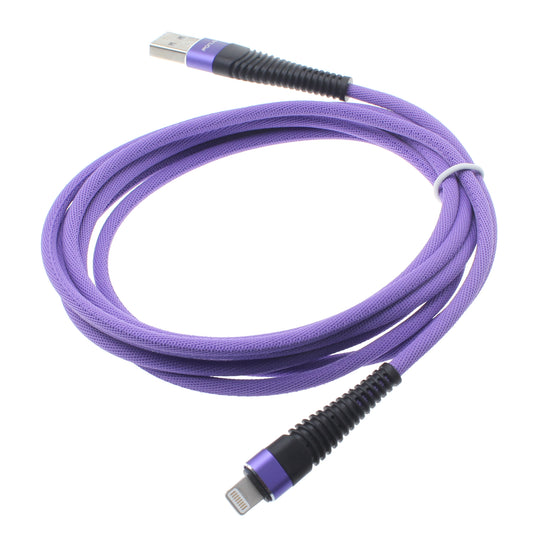 10ft USB Cable, Braided Wire Power Charger Cord Purple - NWR94