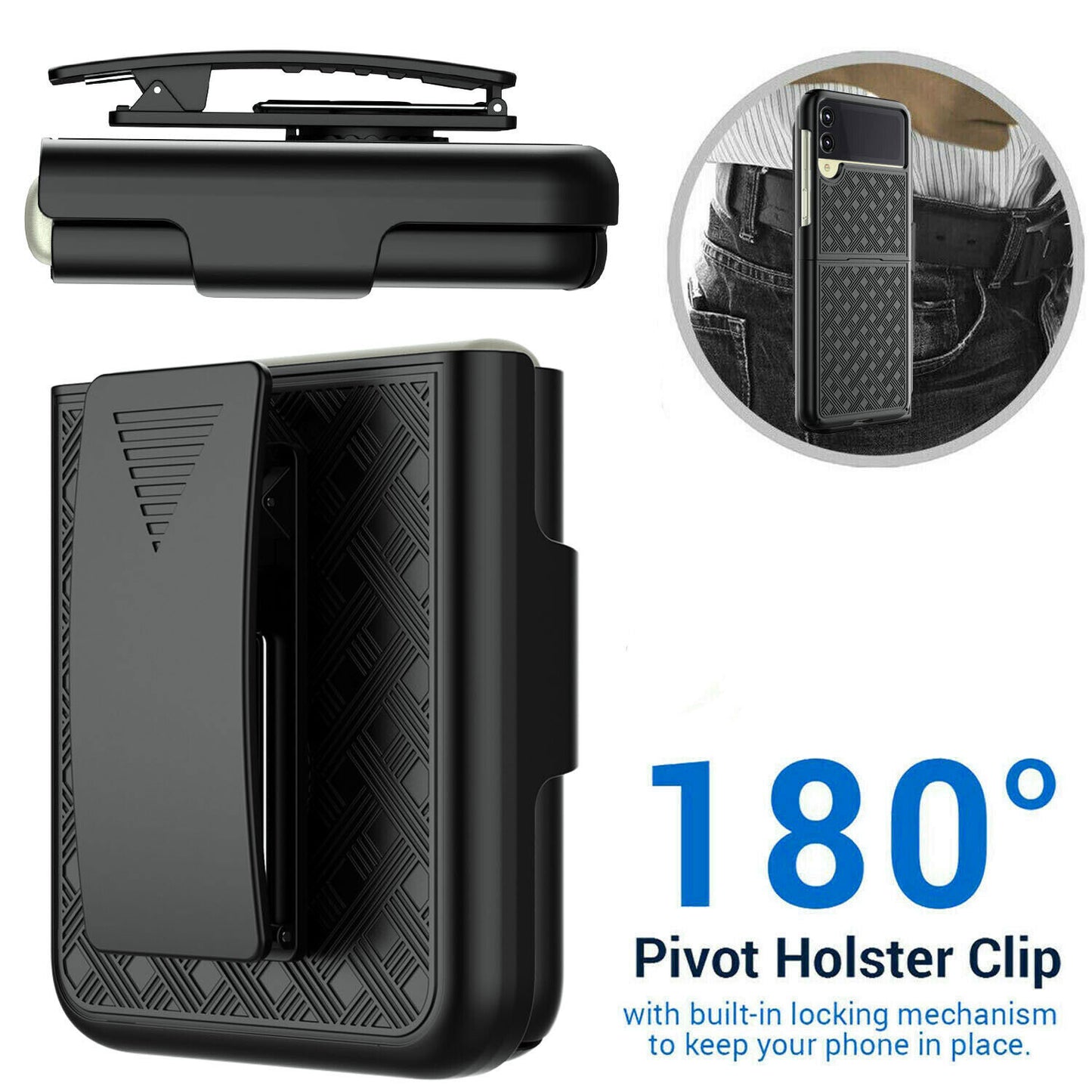 Case Belt Clip, Armor Kickstand Cover Swivel Holster - NWY07