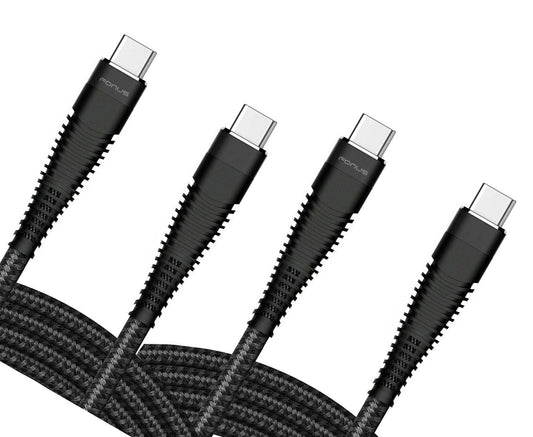 6ft and 10ft Long PD USB-C Cables, Data Sync USB-C to USB-C Power Wire TYPE-C to TYPE-C Cord Fast Charge - NWY68