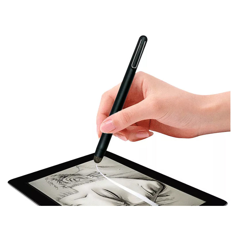 Stylus, Black Lightweight Aluminum Fiber Tip Touch Screen Pen - NWZ59